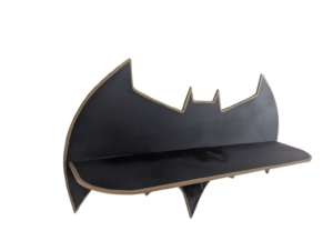 Estante de Batman con bordes dorados